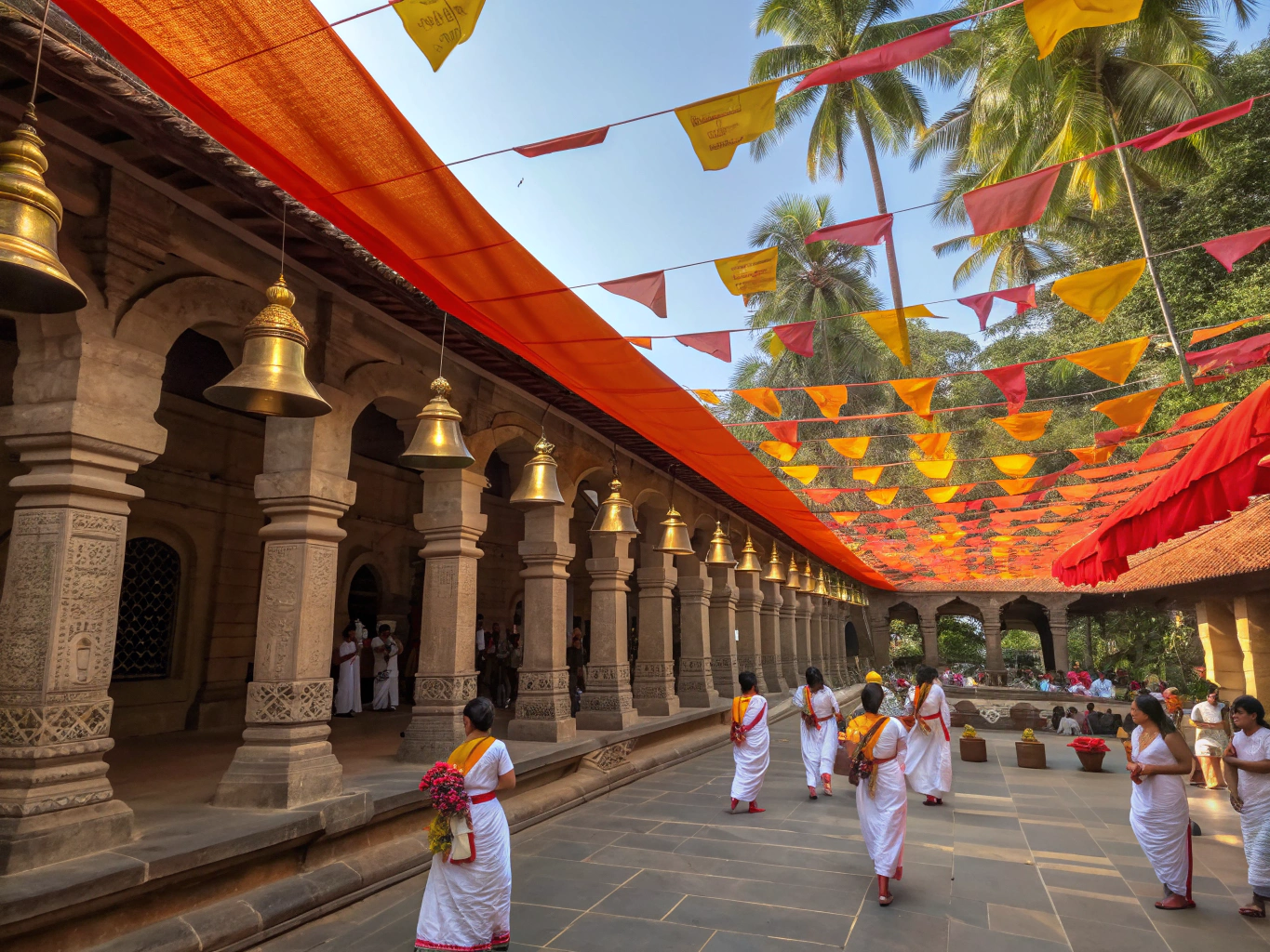 Intricate architecture of Kudroli Temple