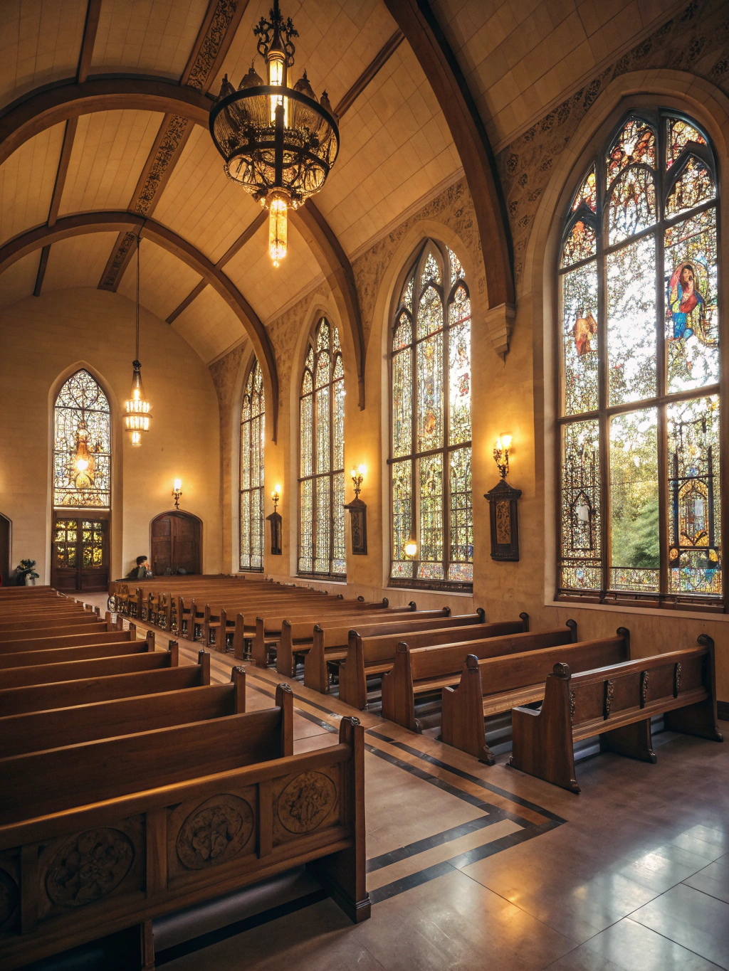 St. Aloysius Chapel interior frescoes